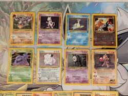 Vintage Pokemon Card Lot WOTC Holo Fossil Gym Rocket Hitmonchan Mewtwo Entei - Image 2
