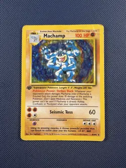 Machamp 8/102 1st Ed Deck Exclusives Base Set Holo Rare Pokemon Trading Card HP - Image 1