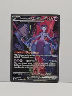 Team Rocket’s Mewtwo EX 231/182 Pokemon Card WOW 🔥 Destined Rivals - Image 1