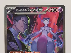 Team Rocket’s Mewtwo EX 231/182 Pokemon Card WOW 🔥 Destined Rivals - Image 2