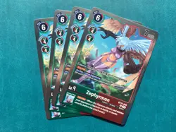 Zephyrmon BT18-049 Playset Special Booster 2.0 Digimon Card Game x4 - Image 1