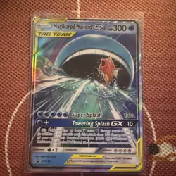 Pokemon Magikarp & Wailord GX SM166 TAG TEAM Holo Promo Card SM Promo - Image 1