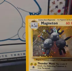 Magneton 9/130 Base Set 2 WOTC Holo Rare Vintage Pokemon Card (Creased) - Image 3