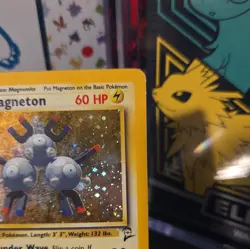 Magneton 9/130 Base Set 2 WOTC Holo Rare Vintage Pokemon Card (Creased) - Image 4