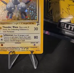 Magneton 9/130 Base Set 2 WOTC Holo Rare Vintage Pokemon Card (Creased) - Image 5