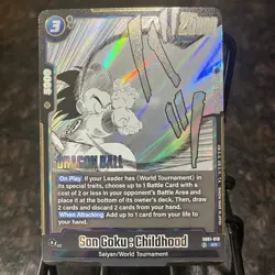 Son Goku : Childhood SB01-018 SR Foil Dragon Ball Super Card Game | NM - Image 1