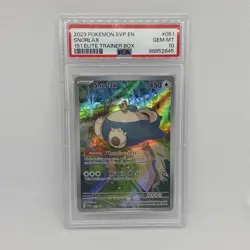 Snorlax 051 Sv: Scarlet & Violet Promo Cards Holo Psa 10 - Image 1