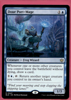 DOUR PORT-MAGE BLOOMBURROW BLB RARE FROG WIZARD MTG 47 - Image 1