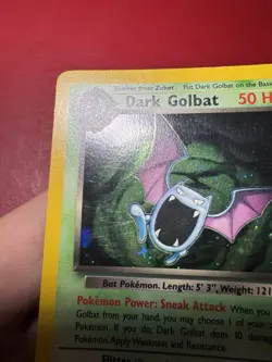 Dark Golbat 7/82 Holo Rare Team Rocket Pokemon Card LP No Creases - Image 3
