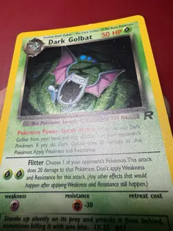 Dark Golbat 7/82 Holo Rare Team Rocket Pokemon Card LP No Creases - Image 5