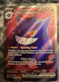 Pokemon TCG Gengar EX Temporal Forces Ultra Rare Card 193/162 - Image 1