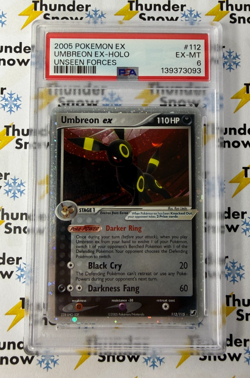 ⚡❄ 2005 Pokemon EX Unseen Forces #112 Umbreon EX Holo PSA 6 - Image 1