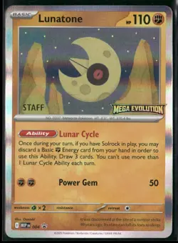 Lunatone MEP 004 STAFF - Pokemon TCG Black Star Promo 2025 - Image 1