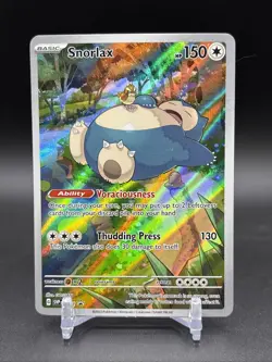 Pokemon TCG Snorlax Illustration Rare Scarlet and Violet 151 ETB Promo - Image 1