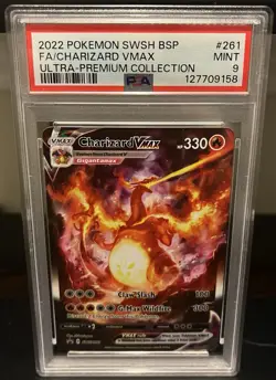 Pokemon TCG Charizard VMAX SWSH261 Black Star Promo Charizard UPC PSA 9 Mint - Image 1