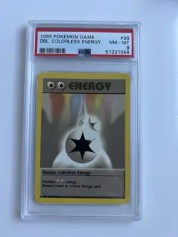 1999 Pokemon Base Set Double Colorless Energy #96 PSA 8 NM-MT - Image 1