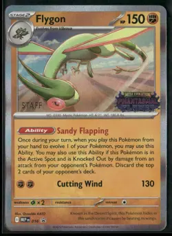 Flygon MEP 016 STAFF - Pokemon TCG Phantasmal Flames 2025 Promo NM - Image 1