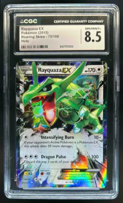 2015 Pokemon XY Roaring Skies Rayquaza EX Holo #75/108 CGC 8.5 - Image 1