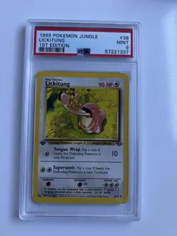 1999 Pokemon Jungle Lickitung 1st Edition #38 PSA 9 English - Image 1