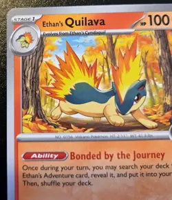 Ethan's Quilava 033/182 Common Scarlet & Violet: Destined Rivals Pokemon TCG - Image 2