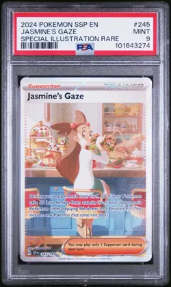 2024 POKEMON SURGING SPARKS 245/191 JASMINE'S GAZE SPECIAL ILL. RARE PSA 9 MINT - Image 1