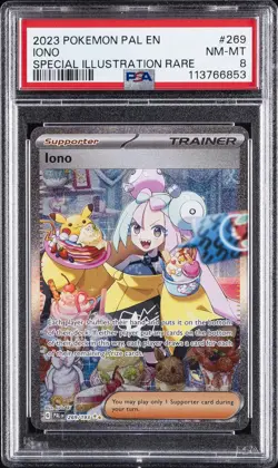 2023 POKEMON PAL EN-PALDEA EVOLVED SPECIAL ILLUSTRATION RARE #269 IONO PSA 8 - Image 1