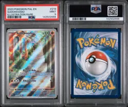 2023 POKEMON PAL EN-PALDEA EVOLVED ILLUSTRATION RARE #219 SUDOWOODO PSA 9 - Image 3