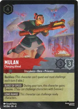 Mulan Charging Ahead 141/204 Super Reign of Jafar Disney Lorcana - Foil - Image 1