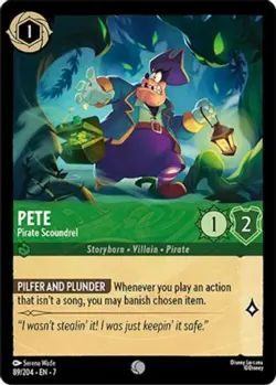 4x Pete - Pirate Scoundrel - 89/204 - Common NM-Mint Disney Lorcana: Archazia's - Image 1