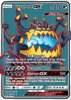 Guzzlord GX - 105/111 - Pokemon Crimson Invasion Sun Moon Full Art Card NM - Image 1