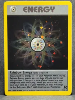Pokemon Rainbow Energy 17/82 Holo Rare Lightly Played Unlimited Edition - Image 1