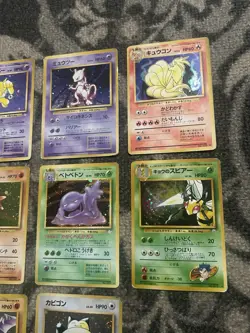 Pokemon Card Lot Of 10 Japanese Vintage Holos Various Condition Ninetales Mewtwo - Image 4