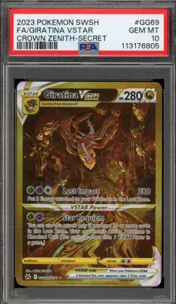 Pokemon Giratina VSTAR Crown Zenith Secret Rare Full Art #GG69 PSA 10 Gem Mint - Image 1