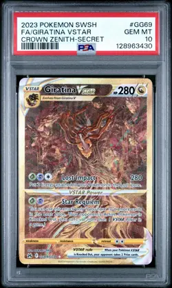 Pokemon Giratina VSTAR Crown Zenith Secret Rare Full Art #GG69 PSA 10 Gem Mint - Image 1