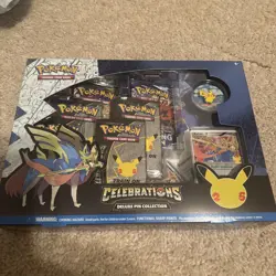 Pokemon TCG Celebrations 25th Zacian Deluxe Pin Collection Box BRAND NEW SEALED - Image 1
