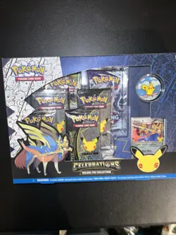 Pokemon TCG Celebrations 25th Zacian Deluxe Pin Collection Box New Sealed - Image 2