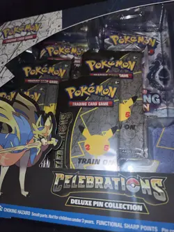 Pokemon TCG Celebrations 25th Zacian Deluxe Pin Collection Box New Sealed - Image 3