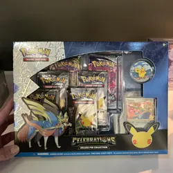 Pokemon TCG Celebrations 25th Zacian Deluxe Pin Collection Box BRAND NEW SEALED - Image 1
