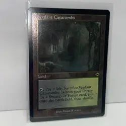 Verdant Catacombs NM ETCHED FOIL RETRO MTG! Modern Horizons 2 - Image 2