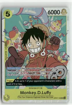 Monkey.D.Luffy OP07-109 SR PRB-02 Premium Booster Vol. 2 One Piece Card Game - Image 1