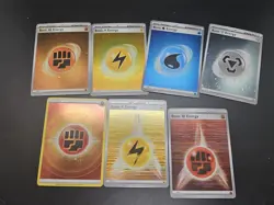 Pokemon TCG Energy HOLO Card (7) Lot - Fighting, Lightning, Water, etc - Image 1