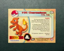 #05 Charmeleon Spectra Chrome Topps TV Animation Pokemon Card 2000 - Image 2