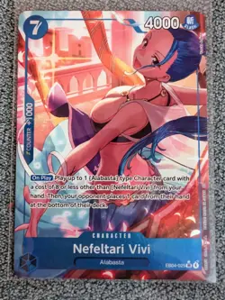 One Piece CCG Alternate Art Nefeltari Vivi EB04-025 Character Card - Image 1