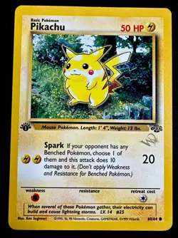 Pikachu W Stamped 60/64 NM Wotc Stamp Promo Regular Pokemon Card Near Mint - Image 1