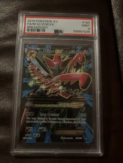 Pokemon XY Breakpoint M Mega Scizor EX Full Art Card 120/122 PSA 9 - Image 1
