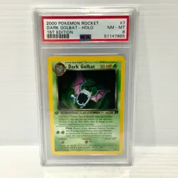 Dark Golbat 7/82 - Holo 1st Edition - Team Rocket - PSA 8 - Graded Pokemon - Image 1