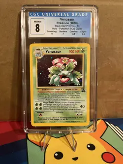 Pokemon TCG 2000 Black Star Promos Holo Venusaur #13 CGC 8 Nintendo Power - Image 1