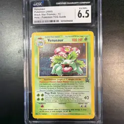 Pokemon (2000) - Venusaur Black Star Promo 13 Holo - CGC 6.5 - Image 1