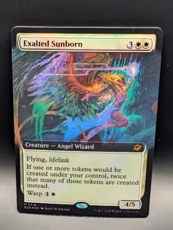 MTG - Exalted Sunborn - FOIL EXTENDED ART - Creature Angel - EOE #318 - Mythic - Image 1