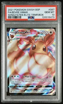 Pokemon Eevee VMAX TCG Shining Fates Black Star Promo SWSH087 PSA 10 💎 - Image 1